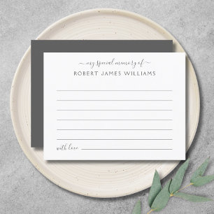 Postal Compartir un recuerdo Homenaje funeral