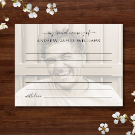 Postal Compartir una foto de recuerdo en el funeral