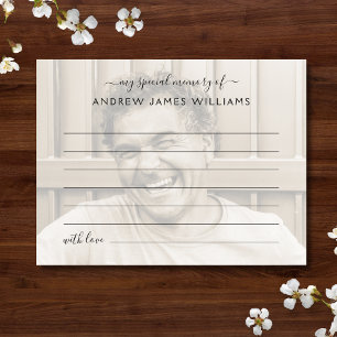 Postal Compartir una foto de recuerdo en el funeral