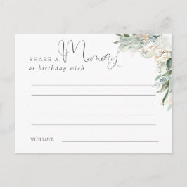 Postal Compartir una memoria o un deseo de cumpleaños, or