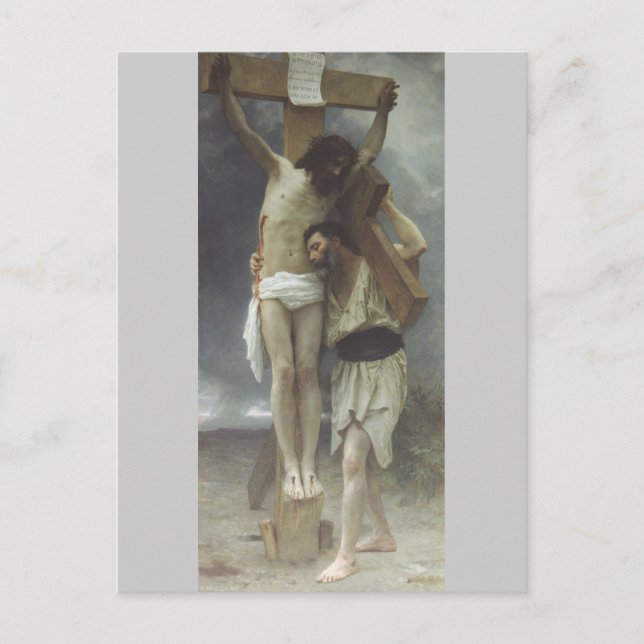 Postal Compasión de William Bouguereau (Anverso)