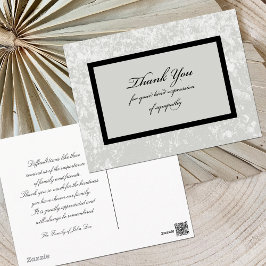 Postal Compasión gris clásica Gracias Postcard