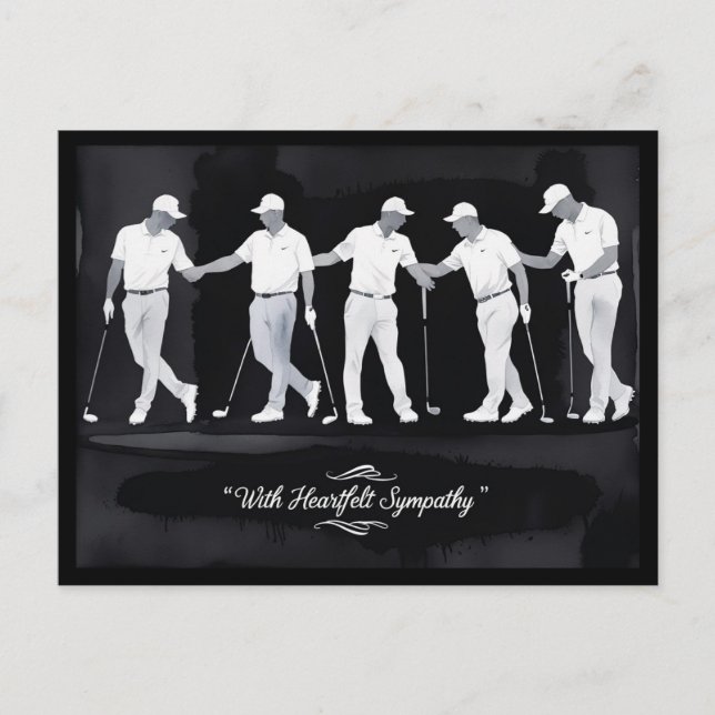 Postal Compasión por el golf "Con compasión sincera". (Anverso)