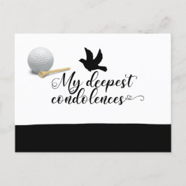 Postal Compasión por el golf, perdón por tu mensaje de pé
