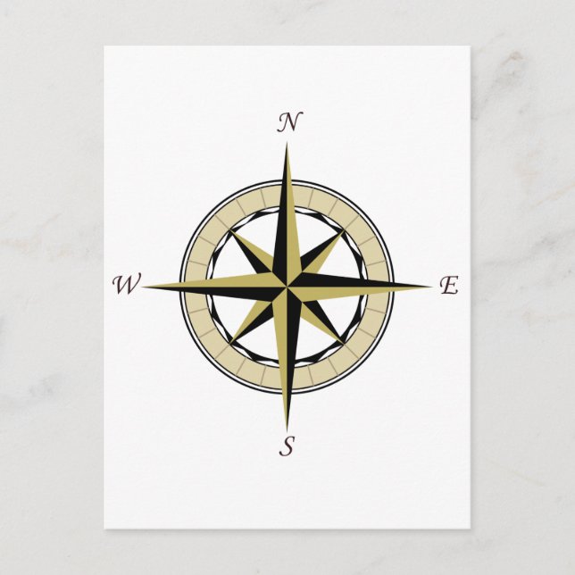 Postal Compass Rosa Art (Anverso)
