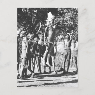Postal Competencia de saltos de guerreros masái