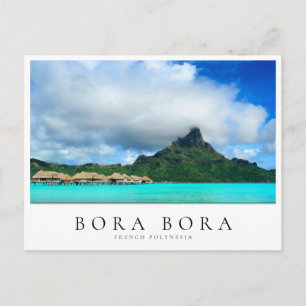 Postal Complejo acuático y isla de Bora Bora, Polinesia