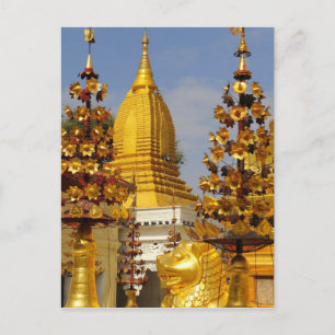 Postal Complejo de la pagoda Shwe Zigon en Bagan (Pagan),