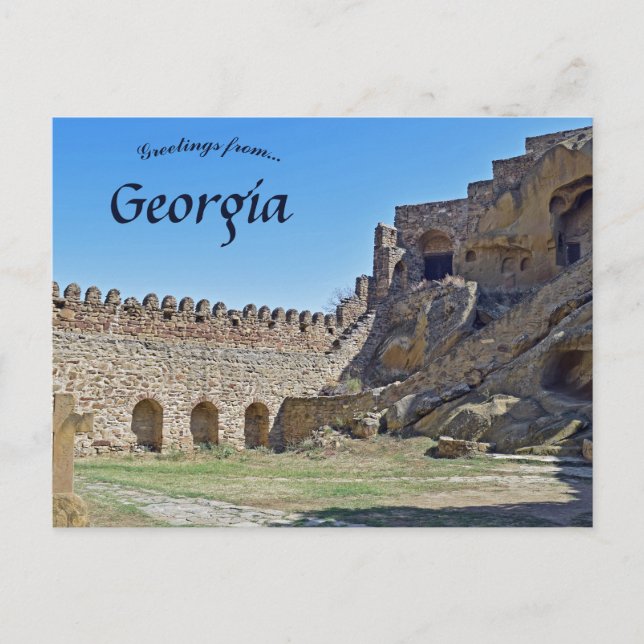 Postal Complejo del Monasterio de David Gareja (Anverso)