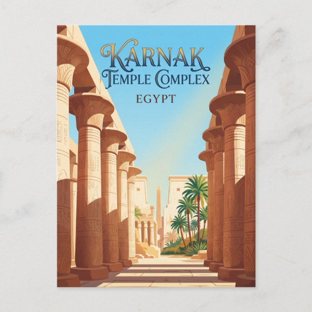 Postal Complejo del Templo de Karnak Egipto (Anverso)