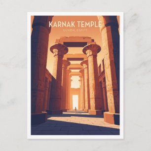 Postal Complejo del Templo de Karnak Luxor Egipto Recuerd
