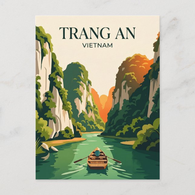 Postal Complejo paisajístico de Trang An Vietnam (Anverso)
