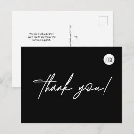 Postal Complemento con logotipo de personalizado Gracias 