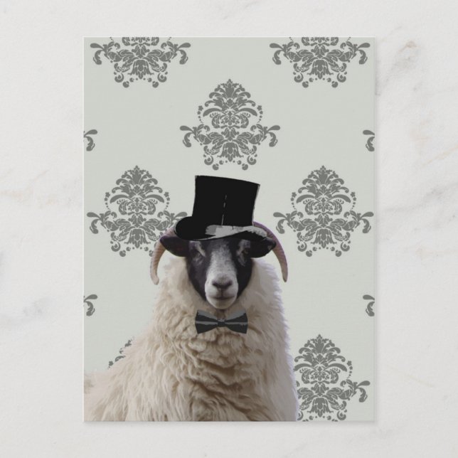 Postal Cómplices novios con sombrero superior (Anverso)