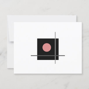 Postal Composición clásica de arte geométrico en Bauhaus