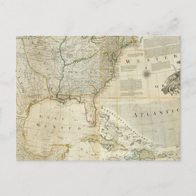 Postal Composición de América del Norte (Anverso)