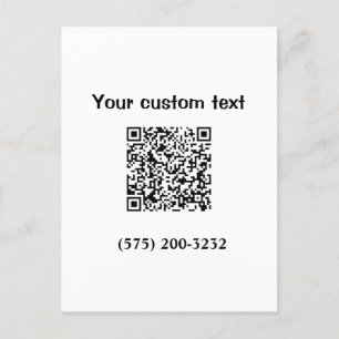 Postal Composición de texto de número de teléfono de códi