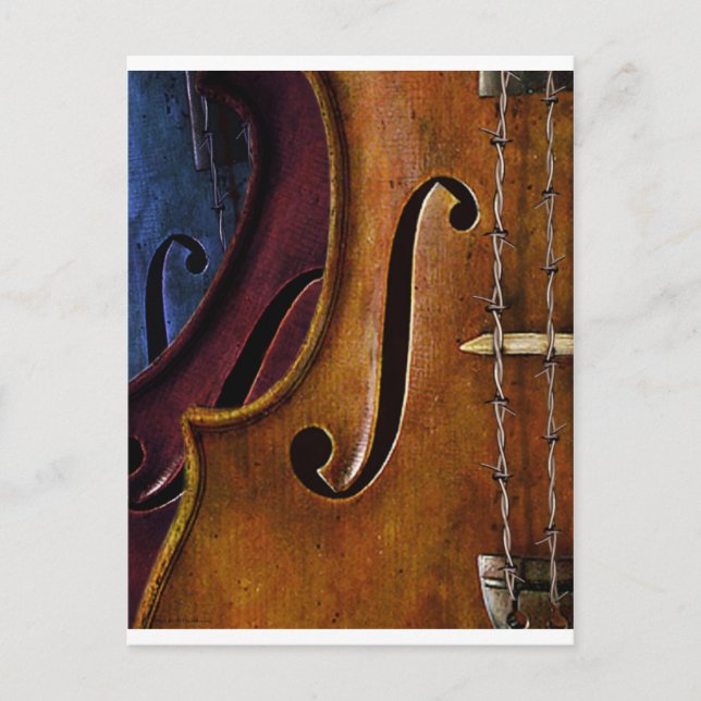 Postal Composición de violín (Anverso)