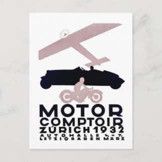 Postal Composición del motor Zurich 1932