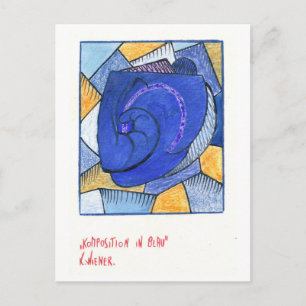 Postal Composición en azul (c. 1921) de Karl Wiener