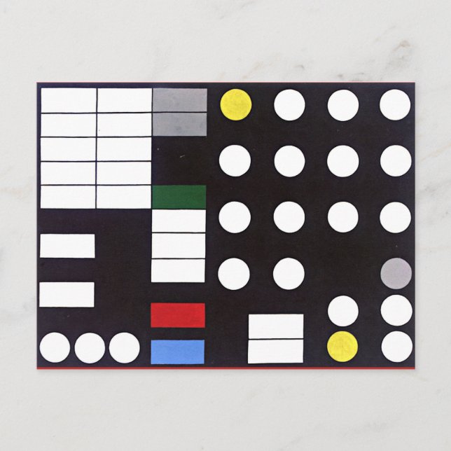 Postal Composición esquemática, arte abstracto (Anverso)