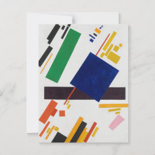 Postal Composición suprematisma de Kazimir Malevich