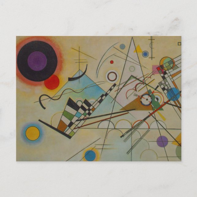 Postal Composición VIII de Kandinsky (Anverso)