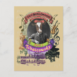 Postal Compositor de animales de vaca Tchaikovsky