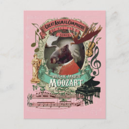 Postal Compositor de animales Wolfgang Amadeus Moozart Mo