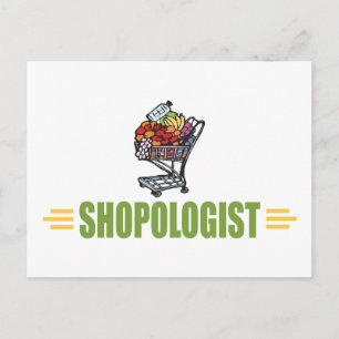 Postal Compra divertida de comestibles