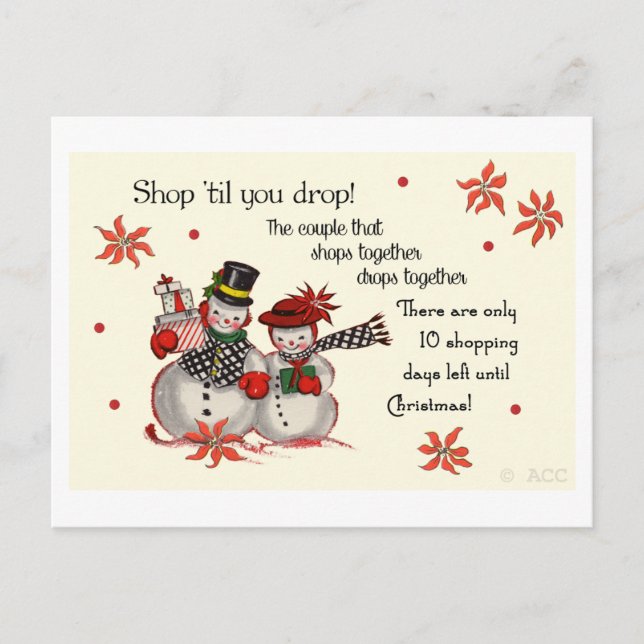 Postal ¡Compra hasta que te caigas! (Anverso)