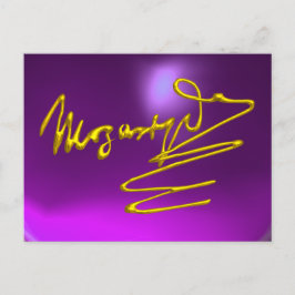 Postal COMPRADOR DE LA Firma MOZART 3D Gold Composer Purp