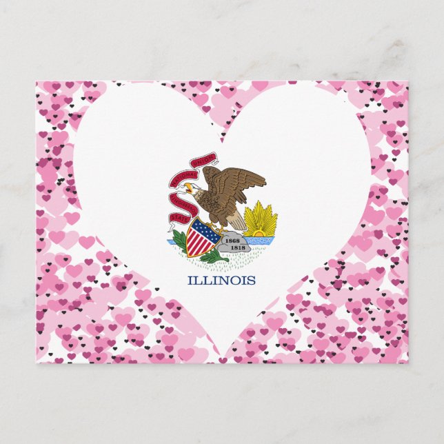 Postal Comprar bandera de Illinois (Anverso)