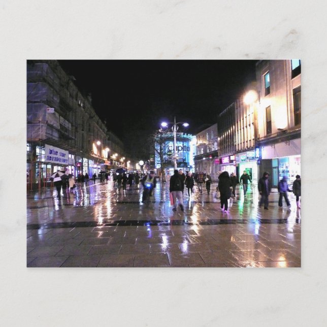 Postal Comprar en la lluvia (Anverso)