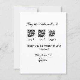 Postal comprar una bebida a la novia escanear código QR g