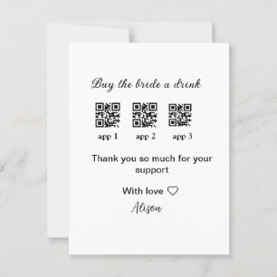 Postal comprar una bebida a la novia escanear código QR g