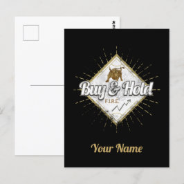 Postal Comprar y retener el Bull de comerciante compra el