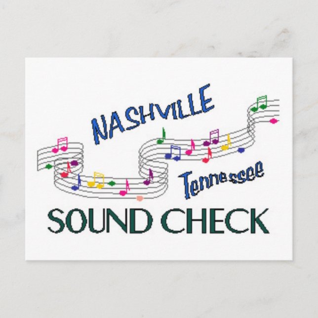 Postal Comprobación de sonido de Nashville (Anverso)
