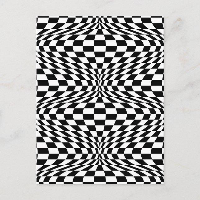 Postal Comprobaciones de Op Art (Anverso)