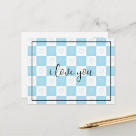 Postal Comprobadores y corazones