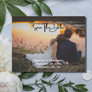 Postal Compromiso de código QR de foto Boda Guardar la fe