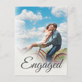 Postal Compromiso de fotografías Elegante y Simple Guión