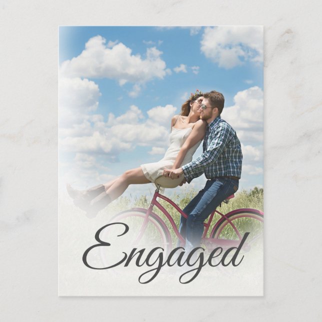 Postal Compromiso de fotografías Elegante y Simple Guión  (Anverso)