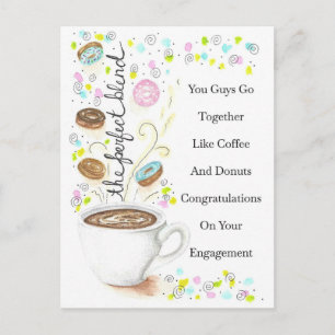 Postal Compromiso Van Junto Como Café y Donas