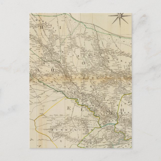 Postal Compuesto Delhi, Agrah, Oude, Ellahabad (Anverso)