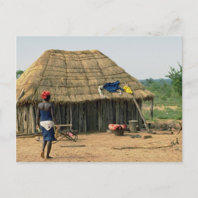 Postal Compuesto familiar rural, Kunene, Angola (Anverso)