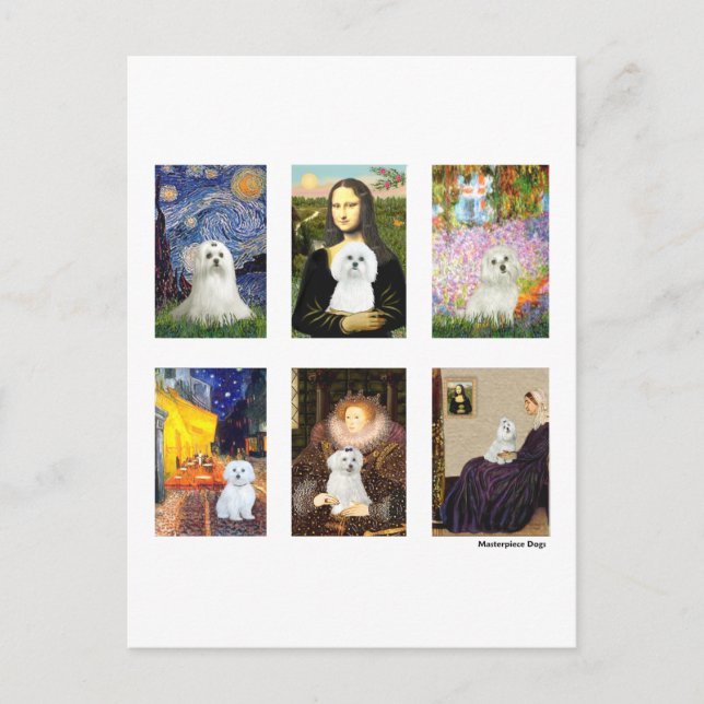 Postal Compuesto maltés de arte famoso (claro) (Anverso)