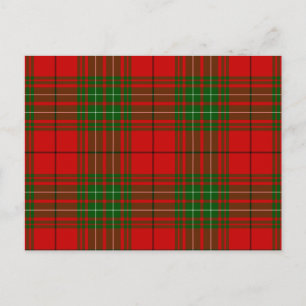 Postal Comyn tartan red green plon