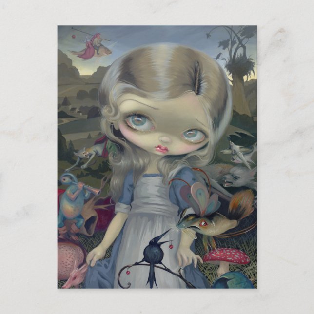 Postal con "Alicia en el país de las maravillas" (Anverso)