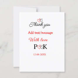 Postal Con amor añadir letra de nombre de pareja gracias 